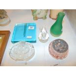 Four pieces of designer glassware,
