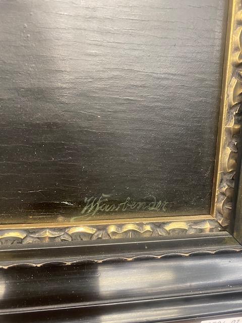 A framed oil on board, Beethoven, - Image 4 of 4