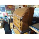 An oak bureau,