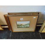 Three small framed watercolours