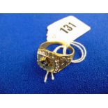 A Masonic silver gilt ring