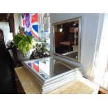 Five small silver framed mirrors