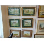 Four framed watercolours, landscapes etc.