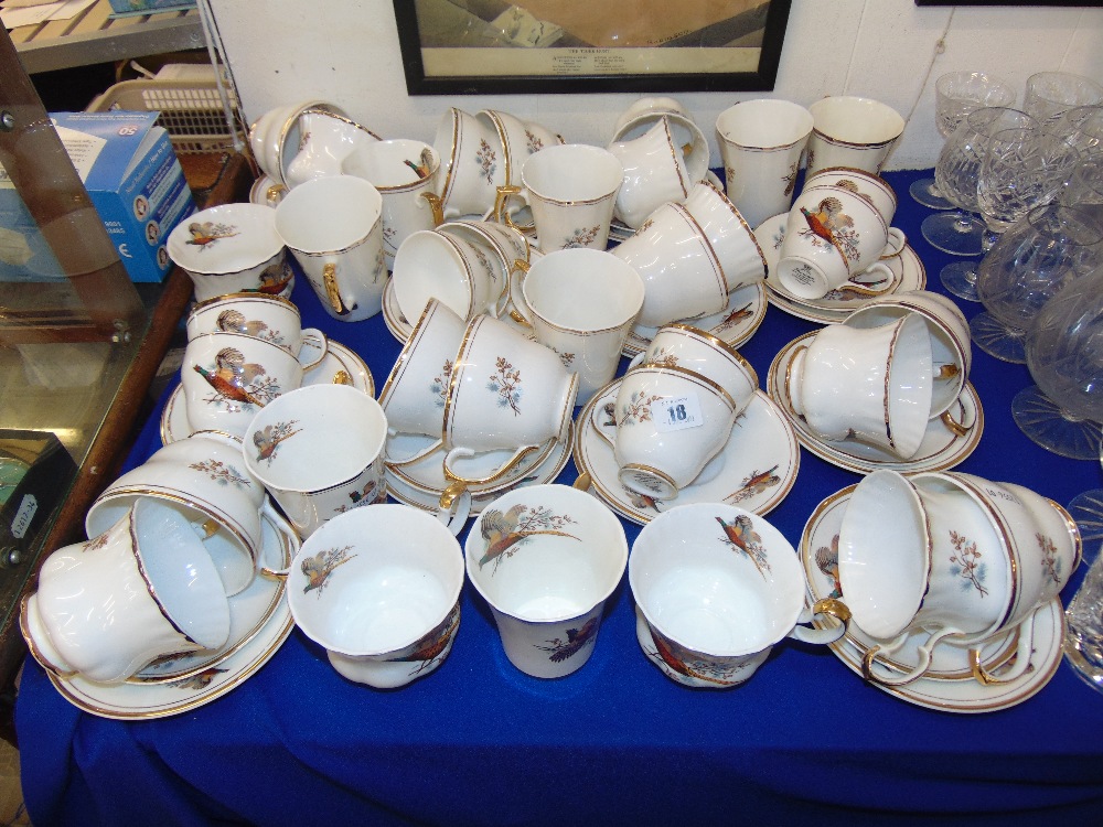 A Sheriden 'Game bird' tea/ coffee set etc. - Image 2 of 2