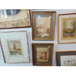 A pair of framed watercolours,