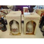 Two bottles of Bell's Whisky, commemorative,