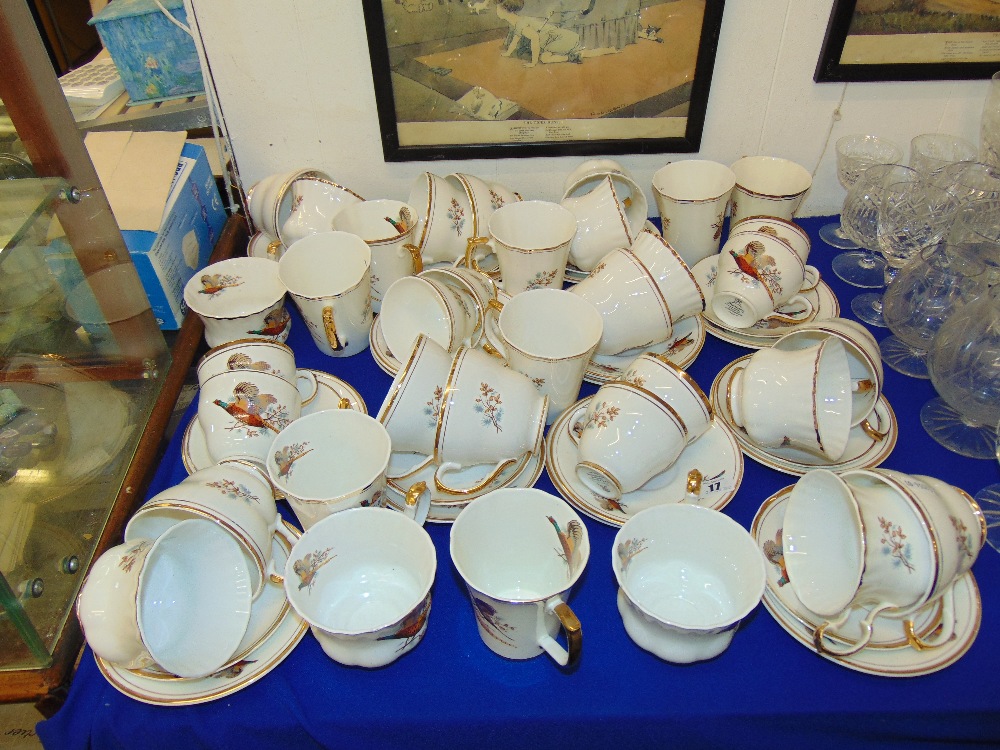 A Sheriden 'Game bird' tea/ coffee set etc.