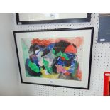 A colourful abstract plus a colourful watercolour