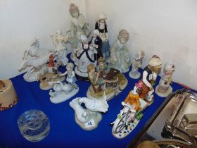 A qty of figurines, bookends etc.