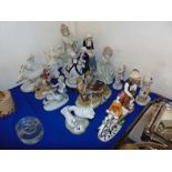 A qty of figurines, bookends etc.