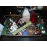 A box of china and other items