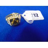 A Masonic silver gilt ring