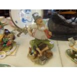 Two Capodimonte figures 'The Accordionist' and 'The Hunter' limited edition,
