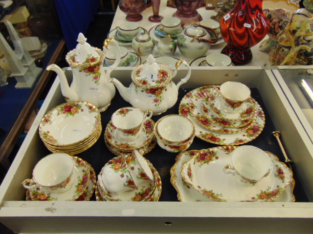 A Royal Albert Country Rose tea service,