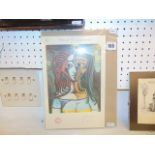 A Picasso rare signed proof prints, save prior to disposal, 'Portrait of Jacqueline', 29 x 18.