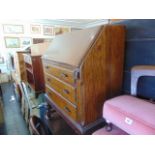 An oak bureau,