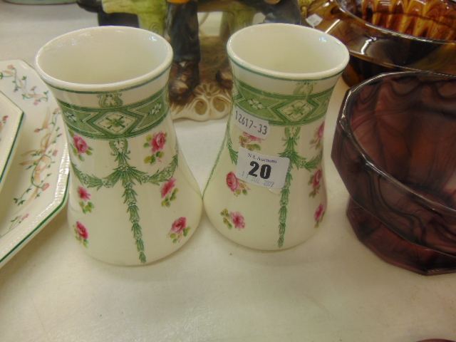 A pair of small Minton vases