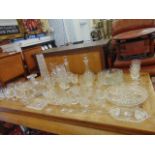 A large qty of glassware, decanters etc.