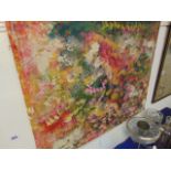 An abstract acrylic painting, inspiration stems from floral patterns and nature.