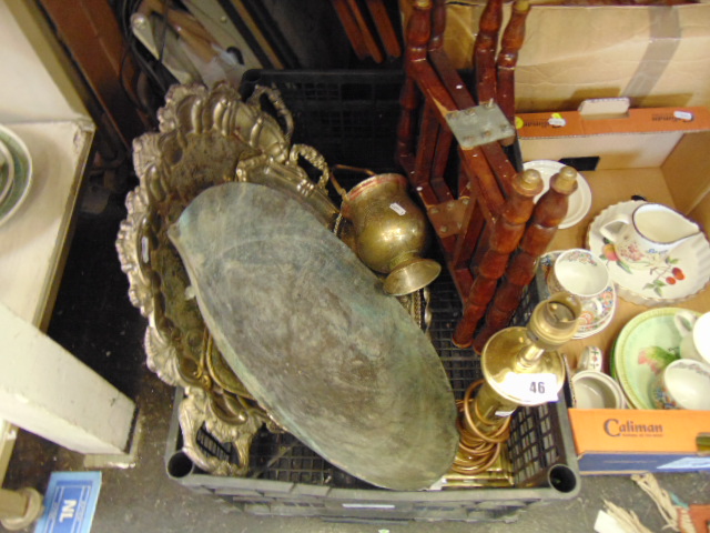 Four silver plated trays, ice bucket, table lamp etc. inc. - Image 2 of 2