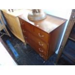 A retro four drawer chest