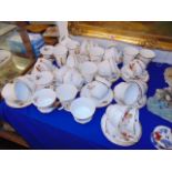 A qty of Sheridan tea cups and saucers