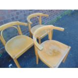 Five Bentwood chairs