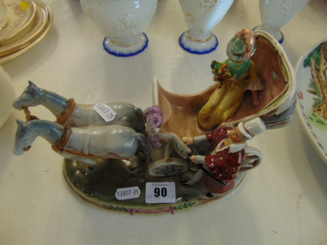 A Dresden carriage figural group - Image 3 of 3