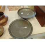 An Arts and Crafts Pewter plate and bowl