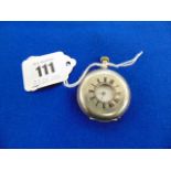 A Silver ladies pocket watch