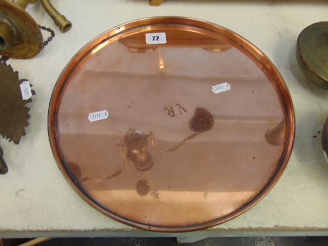 A Victorian copper tray