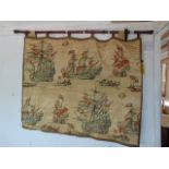 19th century wall hanging on pole