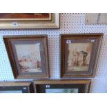 A pair of framed watercolours,