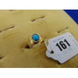 An 18ct gold Turquoise ring,