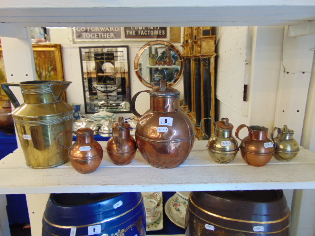 A qty of copper and brass