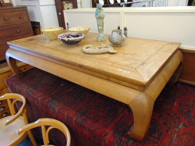 A Teak eastern coffee table,