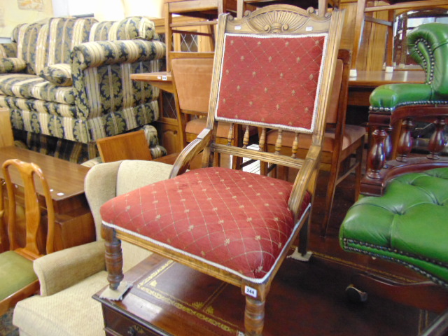 An Edwardian lady's armchair