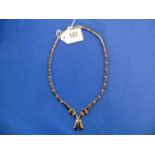 A Silver 950 and Black Onyx necklace