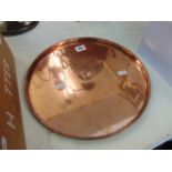 A Victorian copper tray