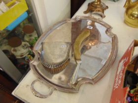 A Russian Silver plated tray,