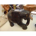 An early wooden carved Elephant,