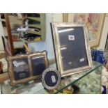 Three hm silver photo frames