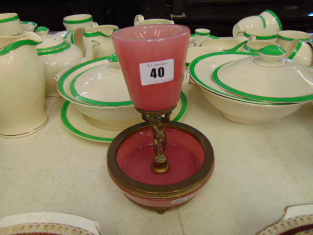 A Pink Onyx figural centre piece, Jaboul, - Image 2 of 2