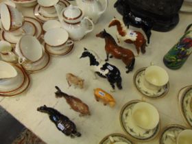 A collection of eight Beswick animal figures
