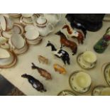 A collection of eight Beswick animal figures