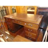 A Mahogany pedestal desk