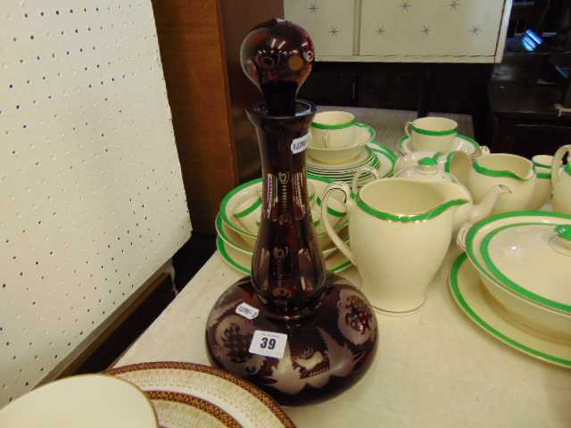 A Bohemian glass decanter