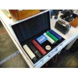 A cased poker set