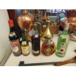 Five bottles of spirits