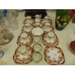 A part Sutherland tea service, 11 cups (3 a.